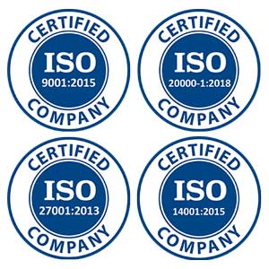 iso logos for 9001 20000 27001 and 14001