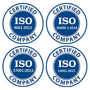 iso logos for 9001 20000 27001 and 14001